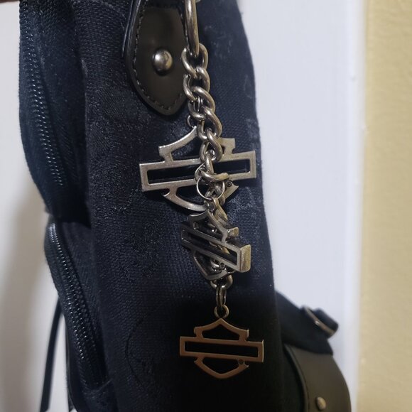 Harley Davidson Vintage Mini Backpack With Skull Prints - Picture 4 of 5